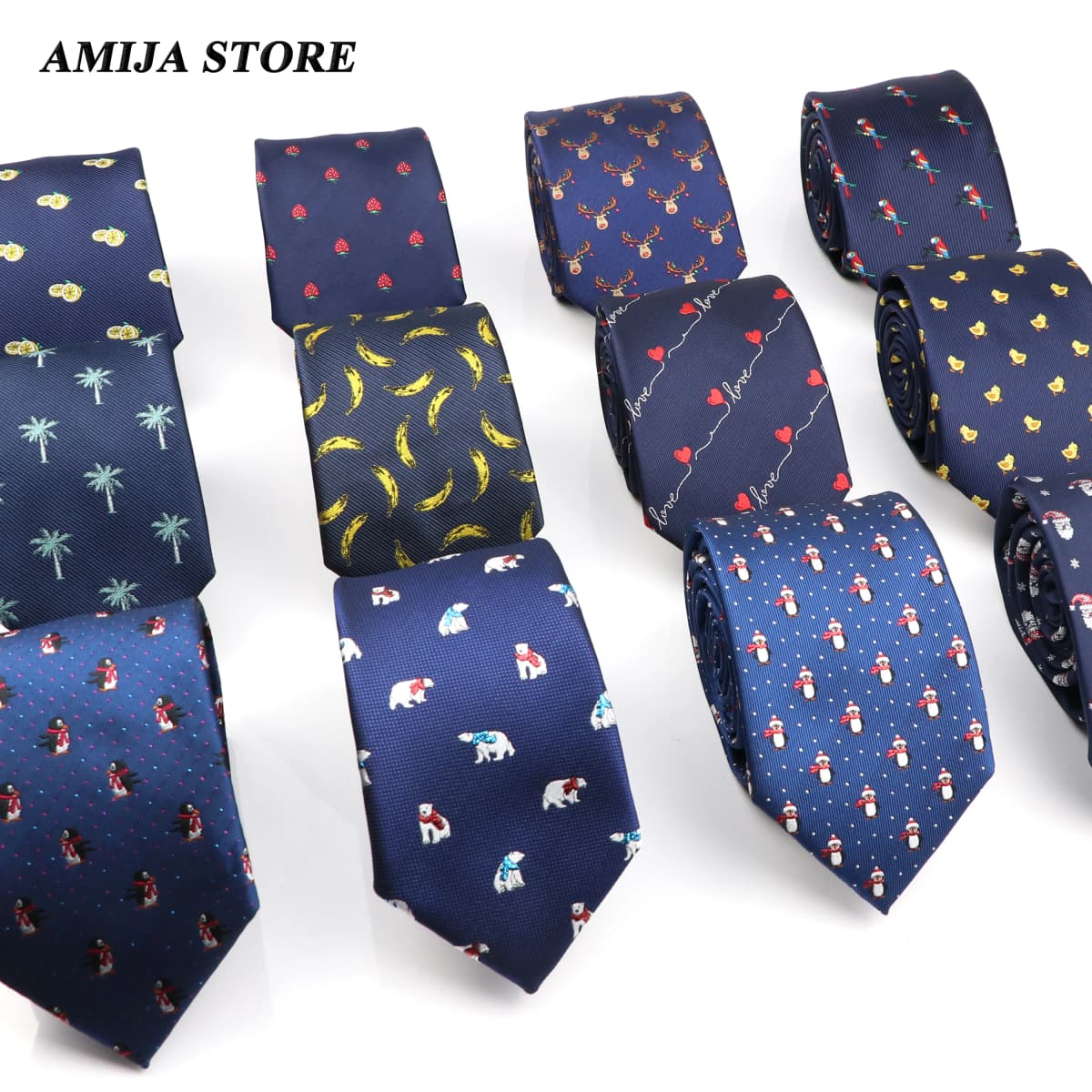 2022 Design Men's Tie Print Banana Polar Bear Ties Wed Luxury Neckties Accessories Daily Wear Cravat Party Original Gift For Man
