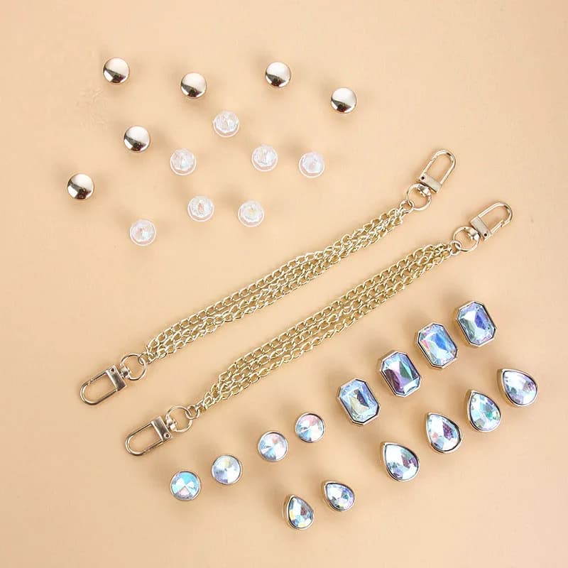 crystal lot shoes charms rhinestone crystal fake allow Accessories forsandals clogs shoe Decorations man kids gifts