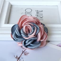 5PCS/Lot 8CM Large Satin Fabric Artificial Rose Flowers For Hats Dress Clothing Decoration DIY Brooches Hair Accessories