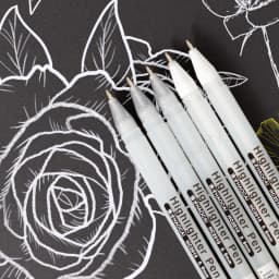 3 Pcs Creative White Ink Gel Pen Highlight Marker Pen 0.8mm Fine Tip for Student Stationery Drawing Art Writing School Supplies