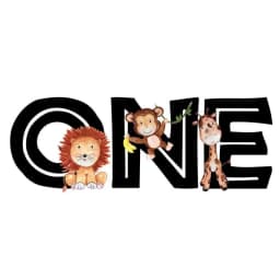 Woodland jungle Safari forest animal theme Boy girl First 1st wild one Birthday party Highchair Banner decoration Photo props