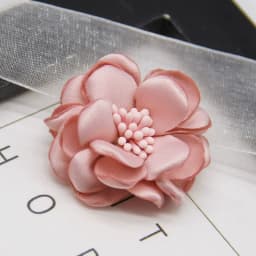 5Pcs 4.5CM Handmade Satin Fabric Artificial Flower For Wedding Party Clothing Decoration DIY Hair Accessories