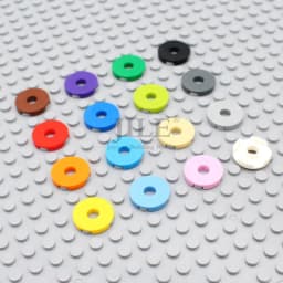 30pcs Moc Building Blocks Tile Round 2x2 with Hole 15535 DIY Creative Enlighten Bricks Compatible Assembles Construction Toys
