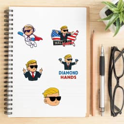 10/30/50PCS Stock Wall Street Bets Cartoon Stickers Graffiti Decals Bike Travel Luggage Guitar Laptop Waterproof Cool Sticker