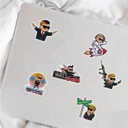 10/30/50PCS Stock Wall Street Bets Cartoon Stickers Graffiti Decals Bike Travel Luggage Guitar Laptop Waterproof Cool Sticker