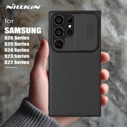 for Samsung Galaxy S26 S25 S24 S23 S22 Ultra Edge Case Nillkin CamShield Slide Camera Cover for S24 FE S23 Plus Lens Cases