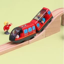 Battery Operated Locomotive Train Set Powerful Engine Bullet Electric Train Car Toys Fit for Biro Wooden Railway Track Kids Gift