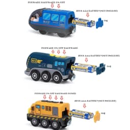 Battery Operated Locomotive Train Set Powerful Engine Bullet Electric Train Car Toys Fit for Biro Wooden Railway Track Kids Gift