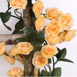 Zerolife Artificial Rose String Flower Garland 1.8M 69 Heads Fake Floral Flower Decor Home Garden Wed Yellow Parti Decorations