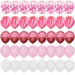 40Pcs Blue Balloons Set Agate Marble Metallic Confetti Balloon for Kids Birthday Party Baby Shower Graduation Decoration Wedding