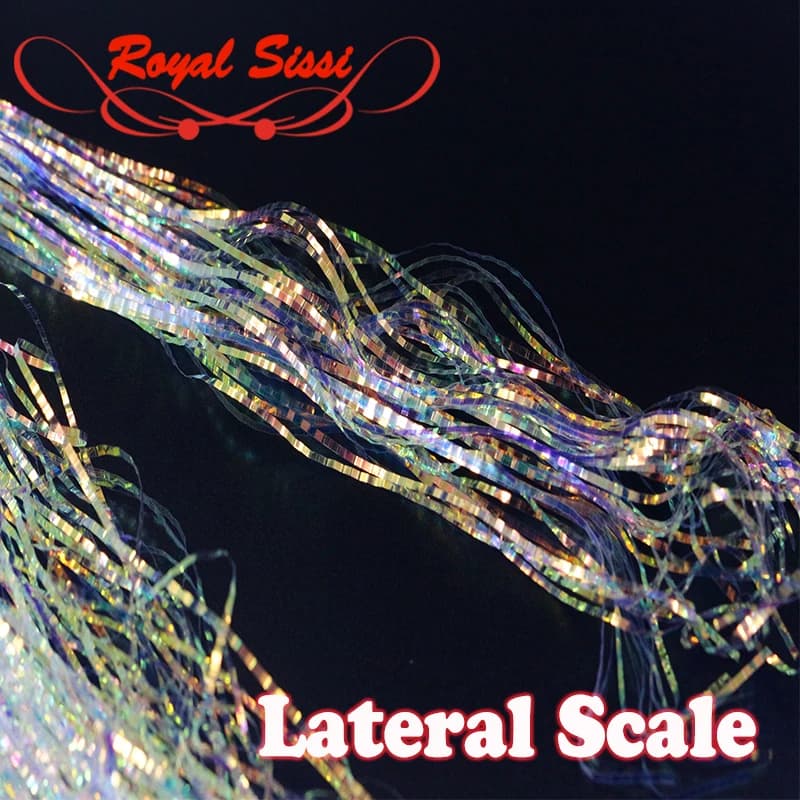 Royal Sissi 1pack Fly Tying Lateral Scale Strands Saltwater Flashbou Bucktail Spinnerbait Fishing Lure Bass Fly Tying Materials