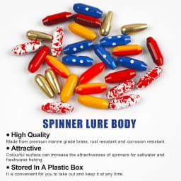 10pcs Fishing Brass Spinner Lure Bodies DIY Fishing Sinker Weights For Spinnerbait Carolina Rigs Taxes Rigs