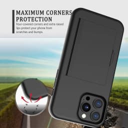 Credit Card Protective Wallets Case For iPhone 16 Pro 15 14 13 12 11 Pro Max for iPhone 16 Pro Max XR XS SE 2020 Cover