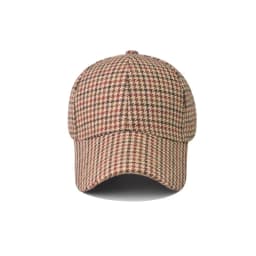 FS Luxury Houndstooth Baseball Caps For Men Brand Women Brown Plaid Designer Hat High Quality Cotton Trucker Cap Casquette Homme