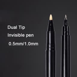 1pcs Invisible Fluorescent Pen UV Light Markers Pen Dual Tip 0.5mm/1.0mm Hidden Ink Pen Invisible Pen Children Spy Game Pen