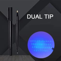 1pcs Invisible Fluorescent Pen UV Light Markers Pen Dual Tip 0.5mm/1.0mm Hidden Ink Pen Invisible Pen Children Spy Game Pen