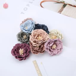 5/20Pcs 4cm Artificial Flowers Heads Silk Fake Flowers DIY Home Living Room Decoration Christmas Wreath New Year's Wedding Decor