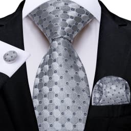 Blue Red Black Plaid Fashion Brand Men's Ties Set Luxury Wedding Neck Tie Pocket Square Cufflinks Gift For Men Dropshipping