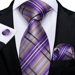 Blue Red Black Plaid Fashion Brand Men's Ties Set Luxury Wedding Neck Tie Pocket Square Cufflinks Gift For Men Dropshipping