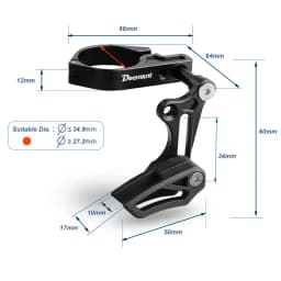Bike Chain Guide MTB 1X System ISCG 03 ISCG 05 BB Post Mount CNC Machined Anodized 1 Speed Single Plate Wide Narrow Gear Guider