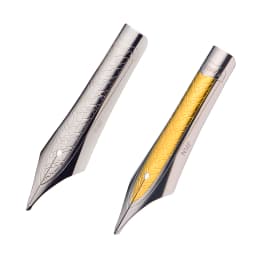 2PCS Kaigelu Fountain Pen Nib Long Knife Grinding Nib and Feed Flame/Rhombus Mark for Jinhao 100 450 Yongsheng 699 Majohn T1 C1