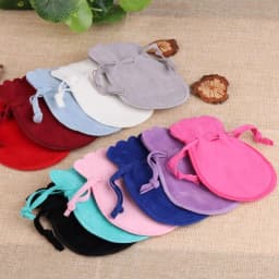 10pcs/lot Round Drawstring Velvet Gifts Bag Soft Jewelry Packaging Wedding/Christmas Candy Jewelry Pouches Wholesale