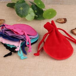 10pcs/lot Round Drawstring Velvet Gifts Bag Soft Jewelry Packaging Wedding/Christmas Candy Jewelry Pouches Wholesale