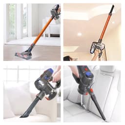 Wireless Handheld Vacuum Cleaner 25kPa Powerful Suction Dual Motor LED Lighting Detachable Battery Cordless Home Dust Cleaner