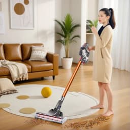 Wireless Handheld Vacuum Cleaner 25kPa Powerful Suction Dual Motor LED Lighting Detachable Battery Cordless Home Dust Cleaner