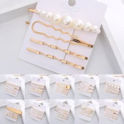 2020 New Ins Pearl Hairpins One Character Clip Women Girls Trendy Headwear Barrettes Fashion Hair Accessories Hairgrip Wholesale