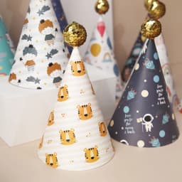 3 Pieces Happy Birthday Party Hats Polka Dot Dinosaurs DIY Cute Handmade Cap Crown Shower Baby Decoration Boy Girl Gifts Supplie