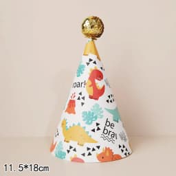 3 Pieces Happy Birthday Party Hats Polka Dot Dinosaurs DIY Cute Handmade Cap Crown Shower Baby Decoration Boy Girl Gifts Supplie