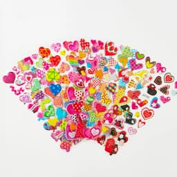 8sheets 3D Cartoon Sweet Hearts Stickers for Girls Kids Birthday Gift Scrapbooking Teachers Reward Heart Shape DIY Sticker Toys