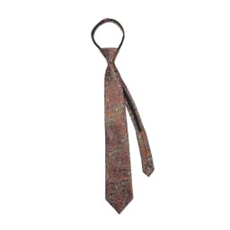 VEEKTIE Brand 8CM Zipper Ties for Men Floral ONEKEY Paisley Formal Retro Vintage Brown Mailard Corbatas Original Gifts Designer