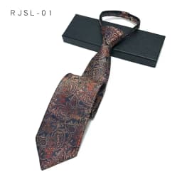 VEEKTIE Brand 8CM Zipper Ties for Men Floral ONEKEY Paisley Formal Retro Vintage Brown Mailard Corbatas Original Gifts Designer