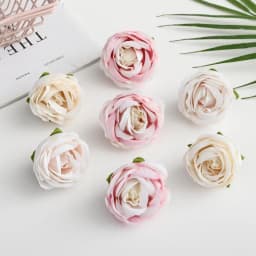 10PCS Artificial Flowers Silk Tea Buds Roses Head Valentine's D Garland Scrapbooking Home Decor Wedding Decorative DIY Gifts Box