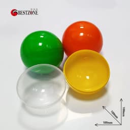 20Pcs Or 10Pcs 100MM Toy Capsule Transparent Colorful Plastic PP Open Balls Eggshell Empty Container Vending Machine 4-inch