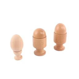 Infant Montessori Material 3D Object Fitting Exercise Practic Toys Egg Cup Ball Cup Wood Toy 8-12 Month Baby Hand & Feet Finders
