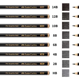 Faber-Castell Matte Sketch Pencil Art Graphite Pencils For Painting Writing Shading Sketch Black Lead Design Pencils Supplies