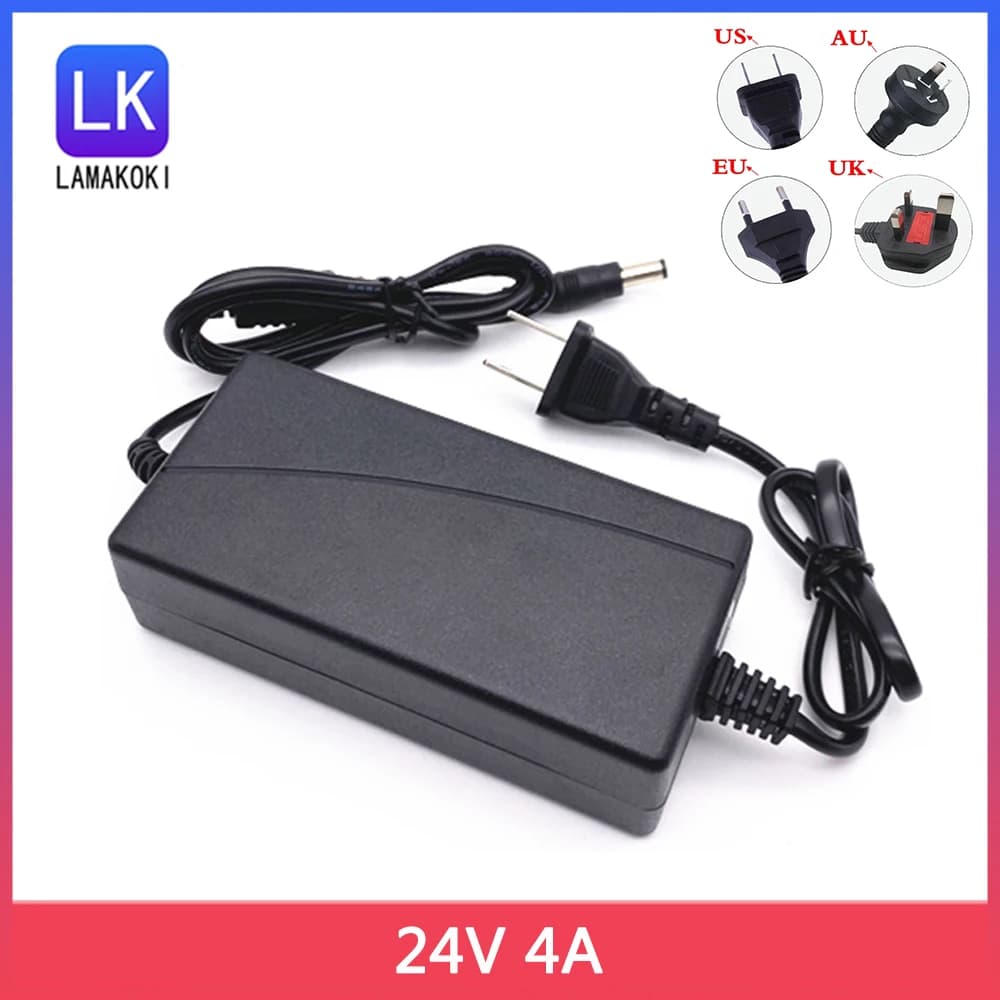 24V 1A 2A 3A 4A Laptop Universal Power Supply 100W Charging Equipment 24V4A Switching Power Adapter High Power