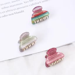Shiny Acrylic Small Crab Hair Claw Clips Women Girls 2.5CM Rainbow Color Cute Mini Barrettes Clips Hairpins Hair Accessories New