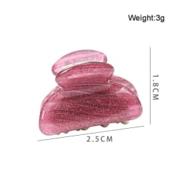 Shiny Acrylic Small Crab Hair Claw Clips Women Girls 2.5CM Rainbow Color Cute Mini Barrettes Clips Hairpins Hair Accessories New