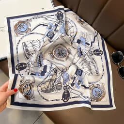 New 2027 Pashmina 100% Silk Scarf Fashion Women Summer Beach Elegant Small Scarves Shawl Poncho 53*53cm Hijab Bandana Kerchief