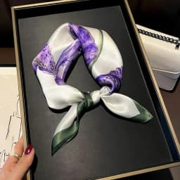 New 2027 Pashmina 100% Silk Scarf Fashion Women Summer Beach Elegant Small Scarves Shawl Poncho 53*53cm Hijab Bandana Kerchief