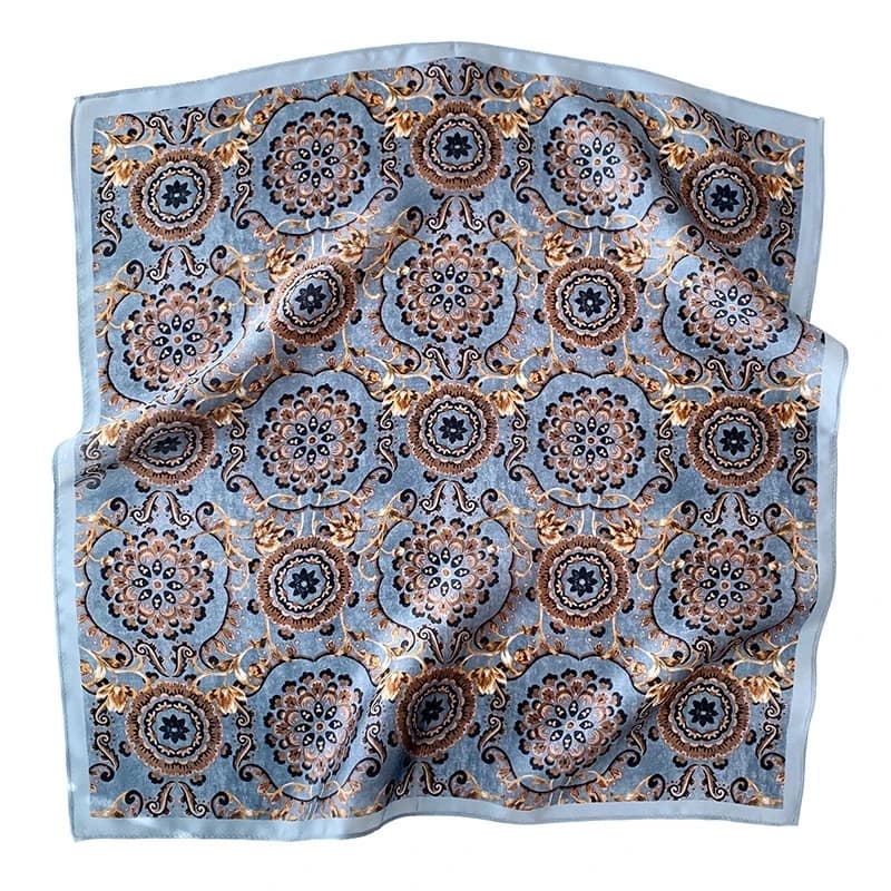 New 2027 Pashmina 100% Silk Scarf Fashion Women Summer Beach Elegant Small Scarves Shawl Poncho 53*53cm Hijab Bandana Kerchief