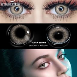 EYESHARE Color Contact Lenses for Eyes Beauty Eye Colored Lenses Black Chocolate Color Lenses Natural Contact Lens Beauty Makeup