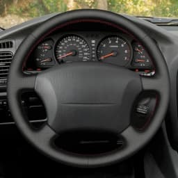 Car Steering Wheel Cover Anti-Slip Black Artificial Leather For Toyota Land Cruiser Prado 1996-2002 Car Accessories