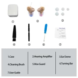 Invisible Hearing Aid Audifonos for Deafness/Elderly  Adjustable  Mini  Sise Inner Ear  Hearing Amplifier Best Sound Amplifier