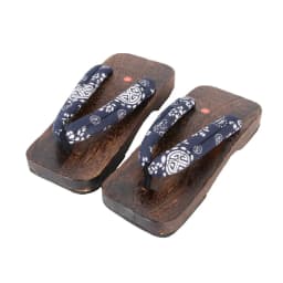 WHOHOLL Geta Summer Men‘s Slippers Flip-flops Wooden Slippers Japanese Geta Clogs Shoes Cosplay Costumes Shoes Slides