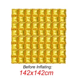 4Pcs Sequin Foil Balloons for Party Decorations Gold Silver Rose Gold Double Row Square Backdrop Balloons for Birthday Decor
